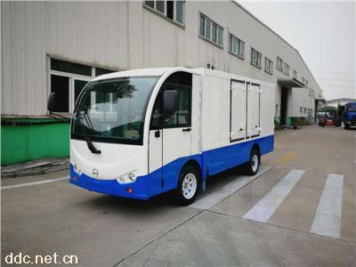 电动平板车图片拖车场内蓄电池搬运车 电动箱式货车价格
