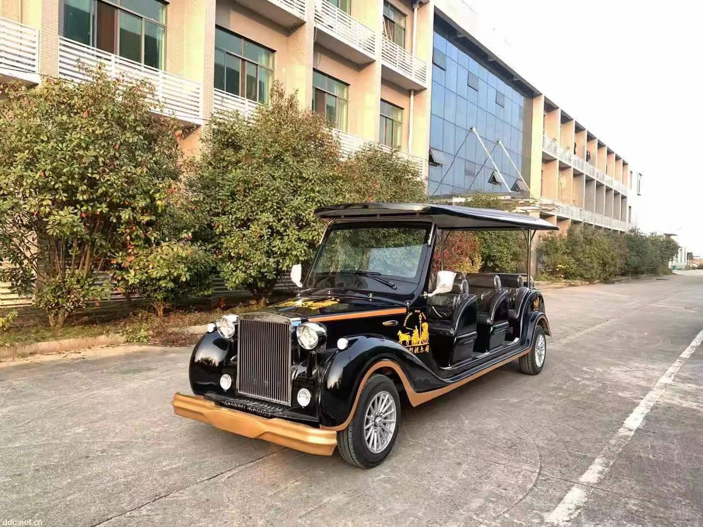 LKSD电动老爷车，复古式景区旅游观光车，地产楼盘售楼看房车