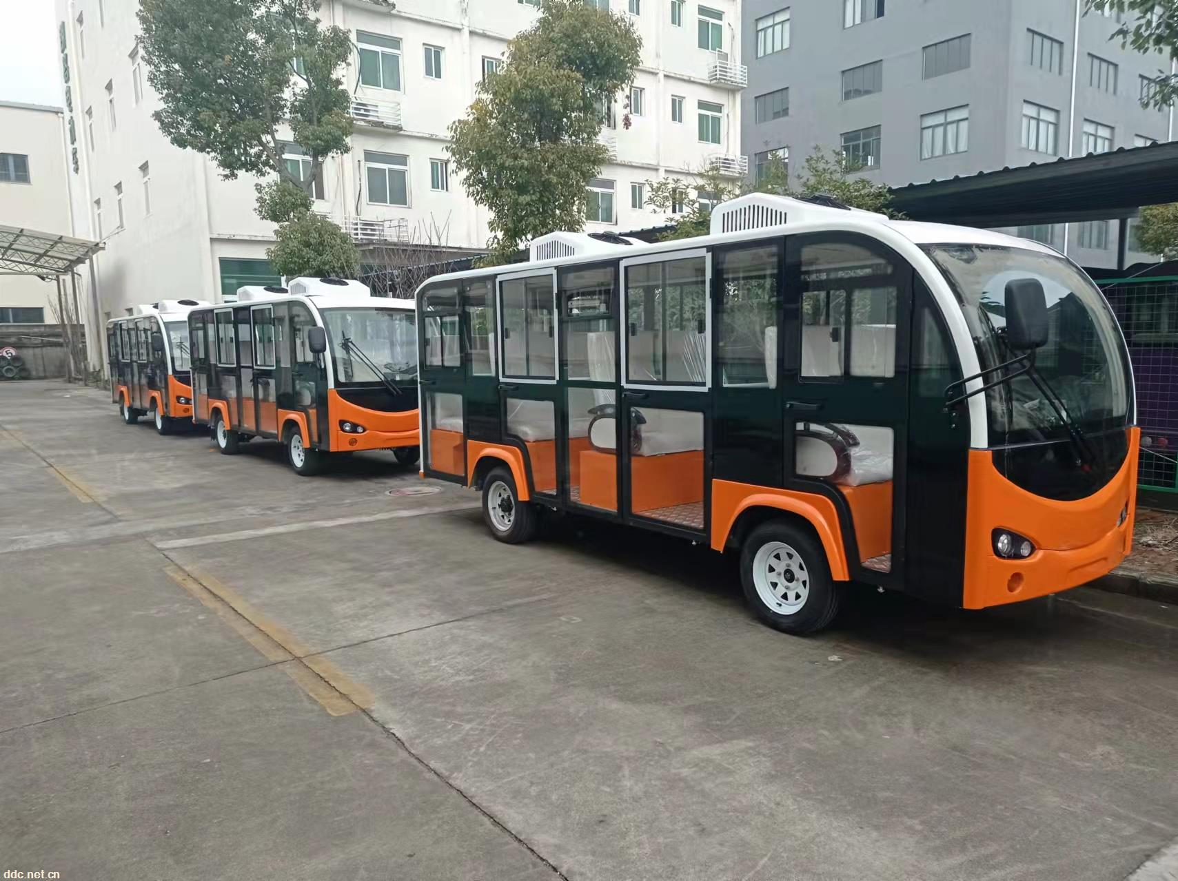 公园景区14座带空调电动游览车 利凯士得品牌电瓶观光车