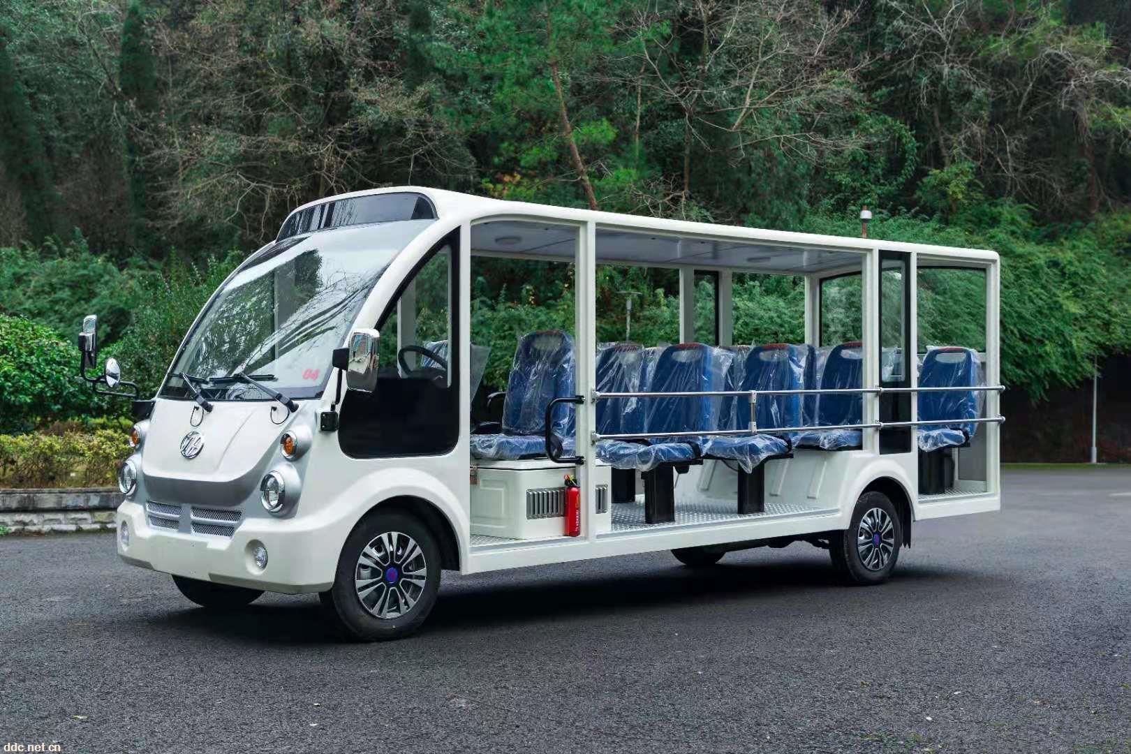 11座观光车敞开式电瓶车 四轮电动游览车