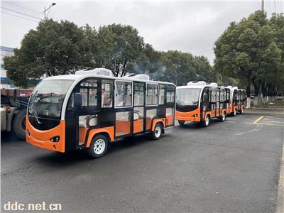 荷兰花海14座带空调游览观光车  苏州厂家电动观光车