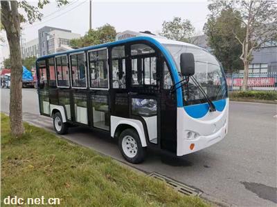 14座加装空调电瓶观光车、敞开式旅游电瓶车
