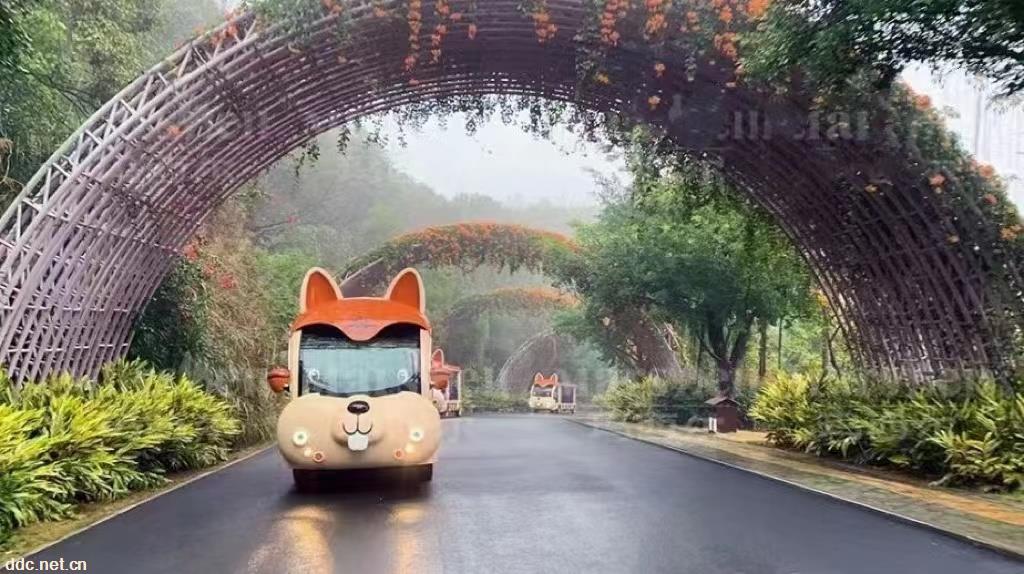 呆萌小松鼠电动观光车    可爱卡通14座电动游览车