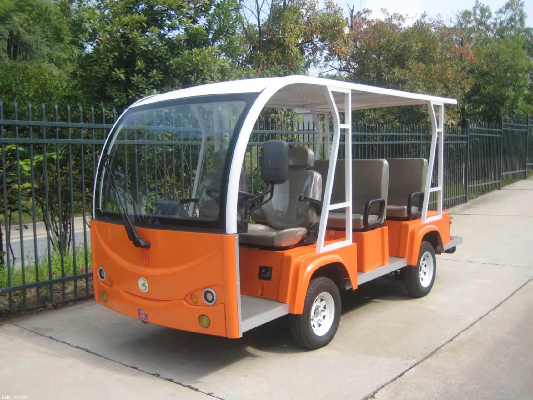 利凯士得14座景区游览观光车 敞篷式电动观光车