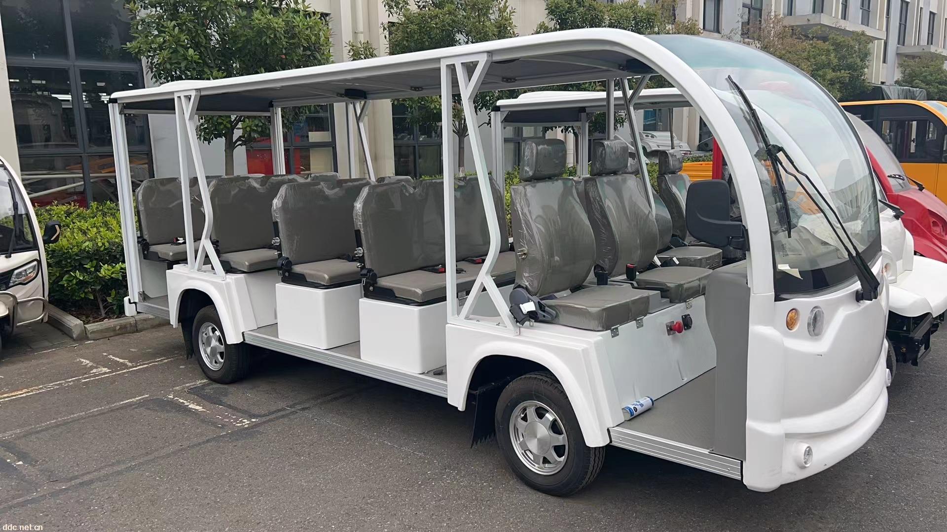 现货14座观光车带门14座观光游览车封闭式电瓶车