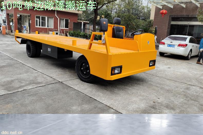 单边驾驶电动平板车  运送钢材电动搬运车