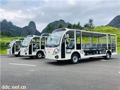 荷兰花海敞开式电瓶观光车14燃油观光车