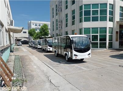 14座带门电动观光车 观光景区电动观光车