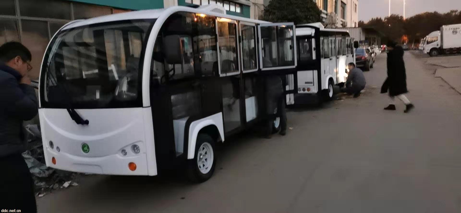 14座全玻璃门观光车、景区接待观光车