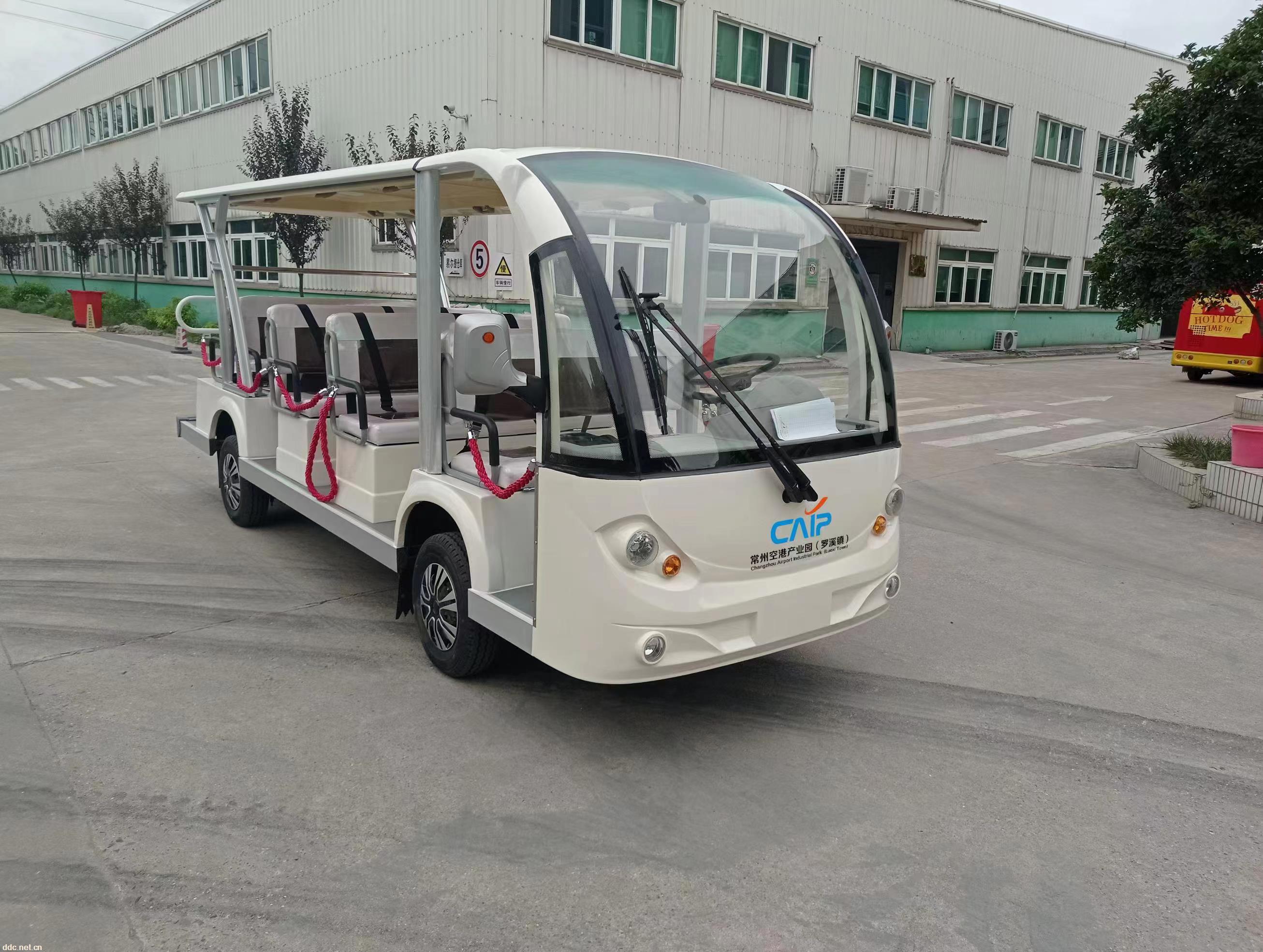 带雨棚观光电瓶车14座游览车加雨帘