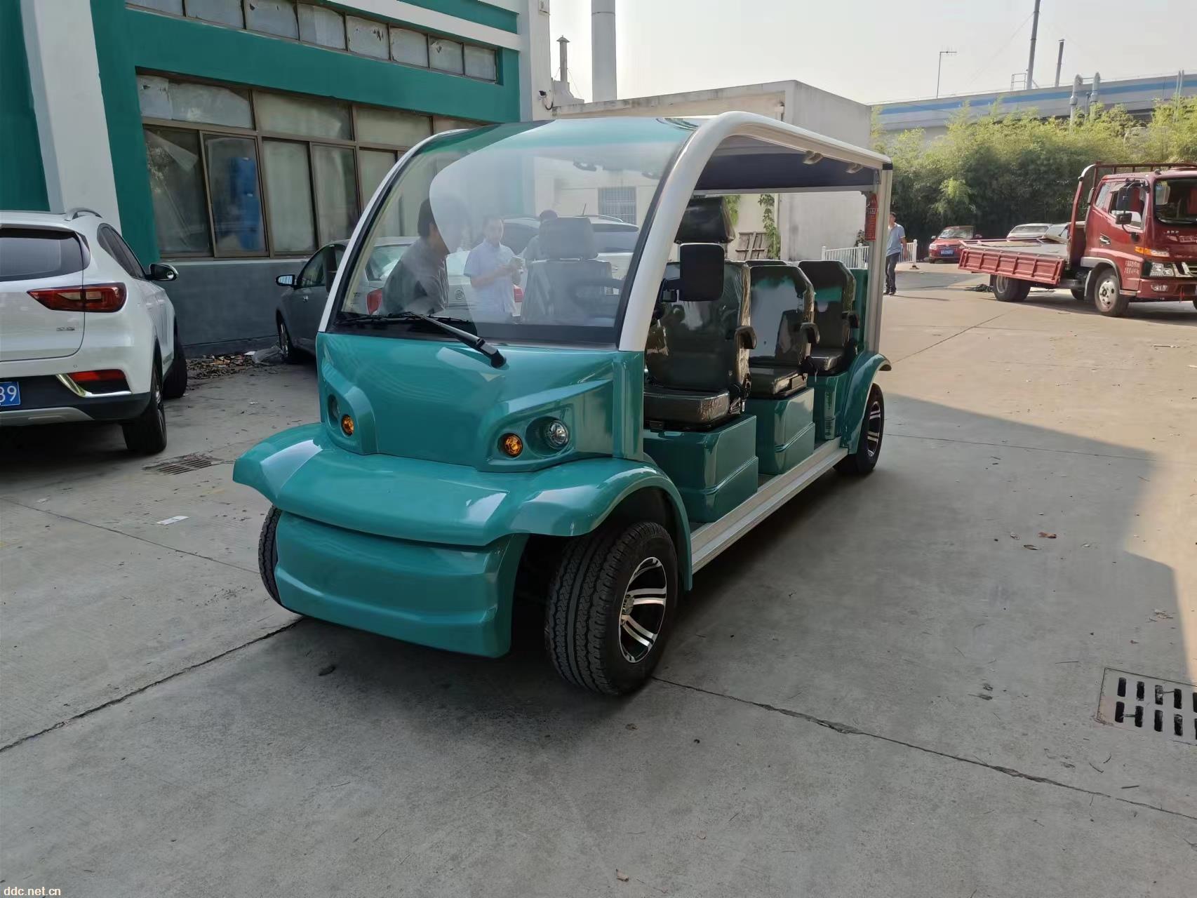 八座观光车敞开式 不带门的八座景区观光车