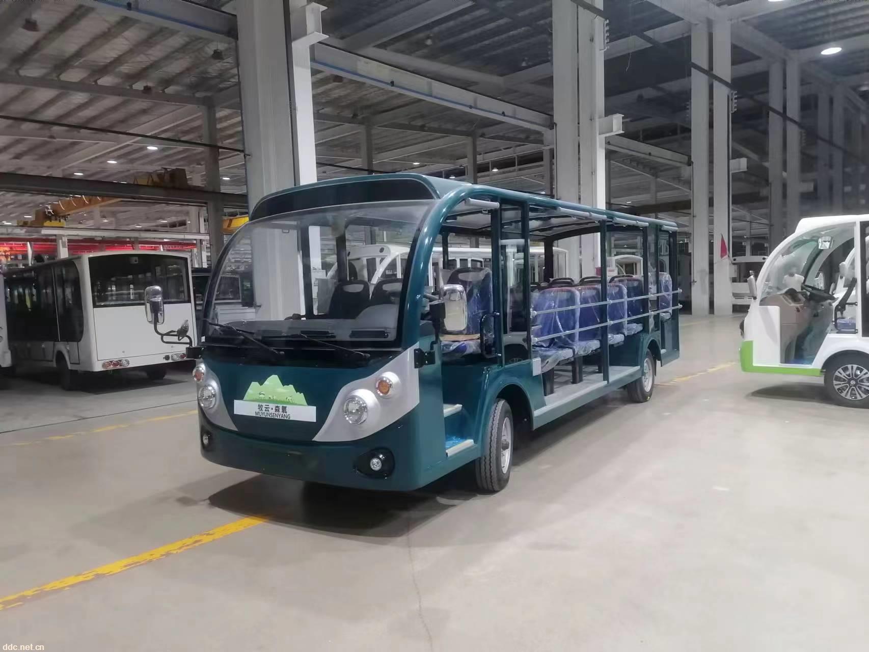 23座封闭观光车 景区旅游观光 车厂家批发 四轮电瓶车报价