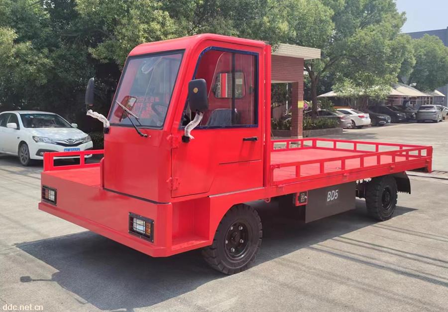 三吨单边平板电动车 四轮固定平台搬运车