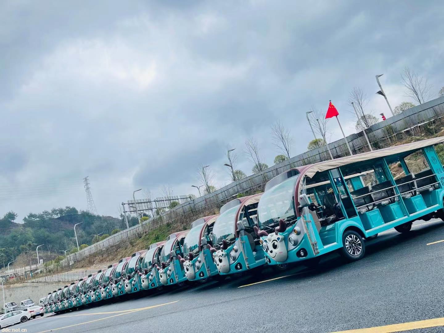 小老虎卡通观光车电动游览车定制款可以根据客户特色定制车头造型
