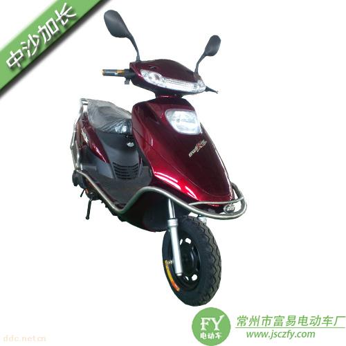中沙加长枣红油电两用增程式自充电电动车