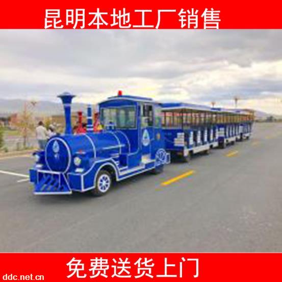 昆明本地42座电动观光小火车销售、 优质售后2小时内到达