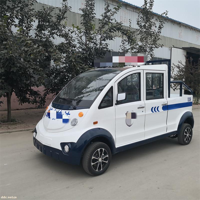 凯驰铁壳5-8座加斗电瓶巡查车物业治安城管执法电动巡逻车