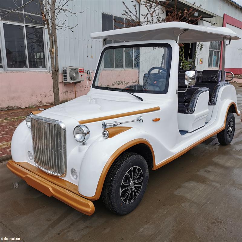 凯驰8座复古观光车老爷车 楼盘接待看房车 电动观光车