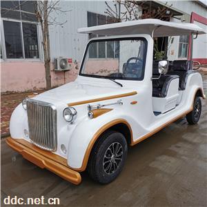 凯驰8座复古观光车老爷车 楼盘接待看房车 电动观光车