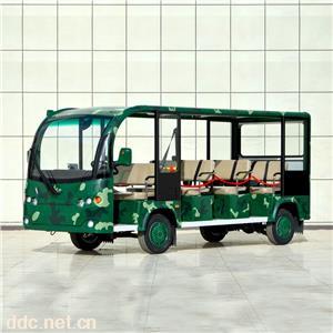 迷彩电动观光车单位电瓶摆渡车景区电动旅游车