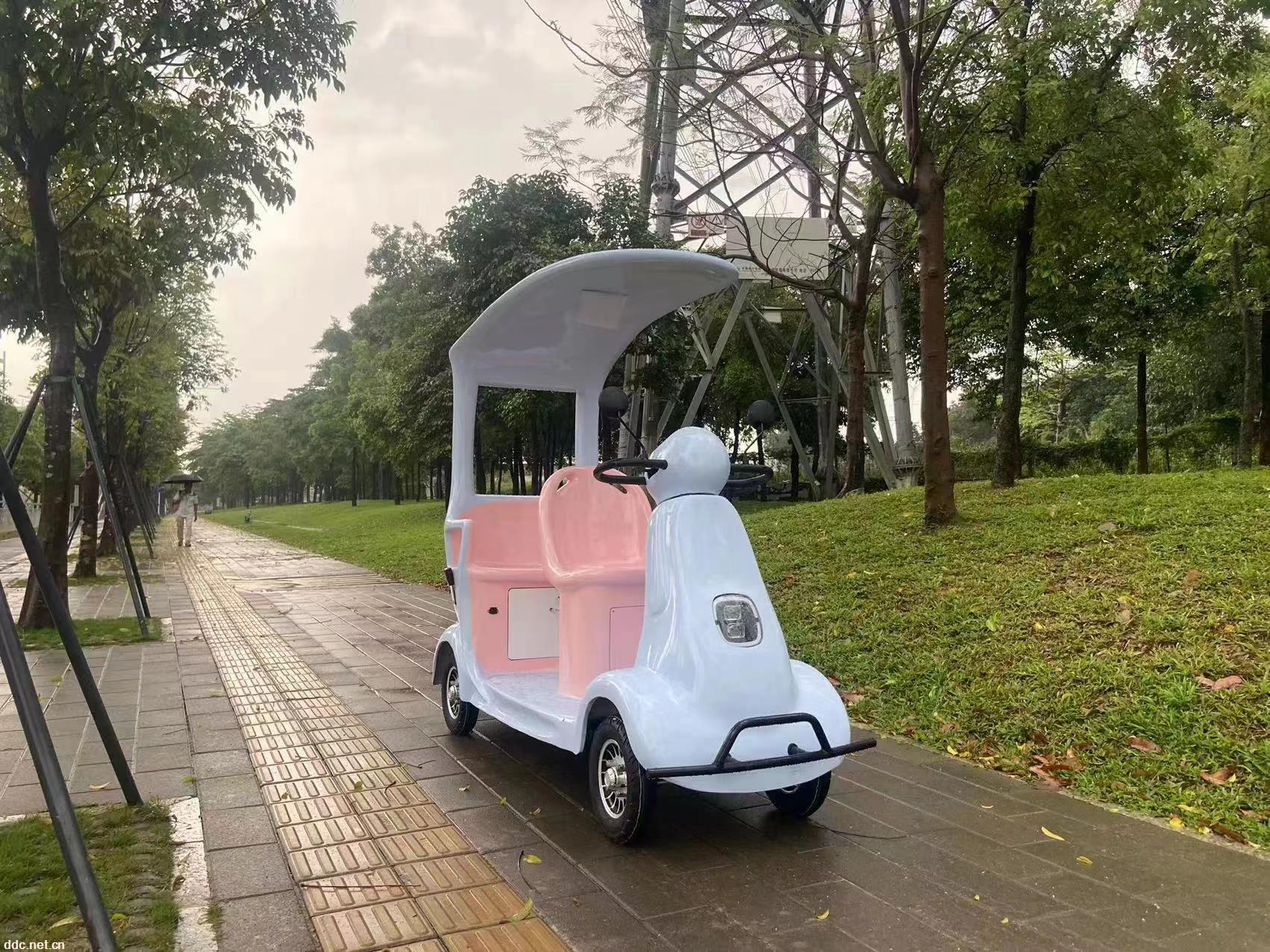 三至四座电动观光车 自乘自驾观光车 游览观光小可爱