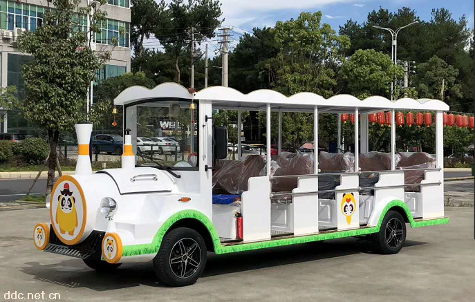 绿能达可定制颜色小火车款14座电动观光车